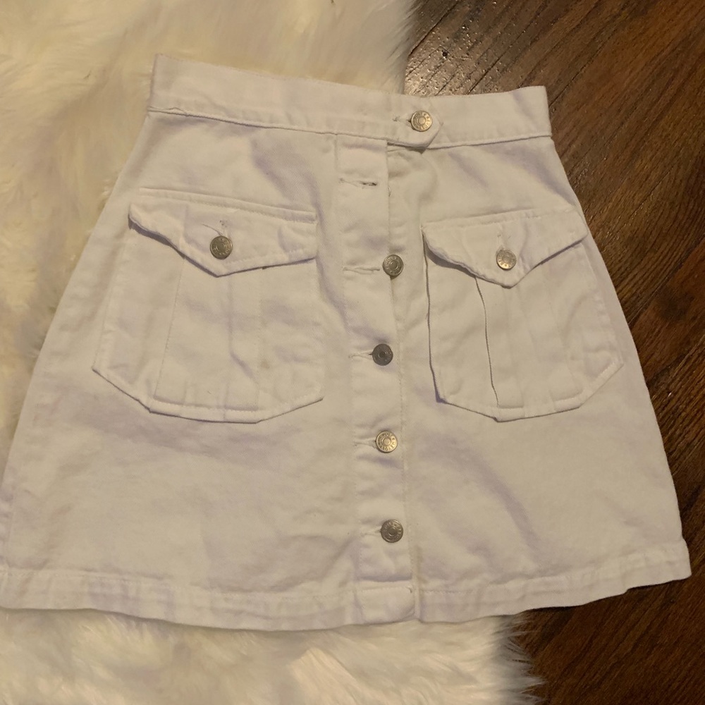 Vintage Revolt denim button up skirt